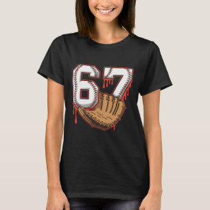 Bysebyll 67 Zes Zeven Alpha Slang 6 7 Meme Kids Te T-shirt