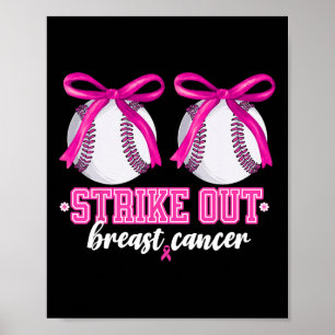Bysebyll Borst Strike Out Bewustzijn Borstkanker Poster