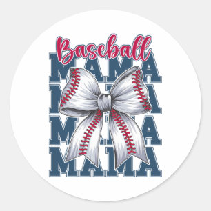 Bysebyll Coquette Bow Bysebyll Mama Bysebyll Mom M Ronde Sticker