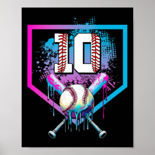 Bysebyll Drip 10e verjaardag thuisplaat jongen jeu Poster