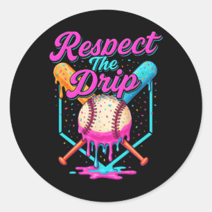 Bysebyll Drip Boys Home Plate Ijs Respecteer Th Ronde Sticker