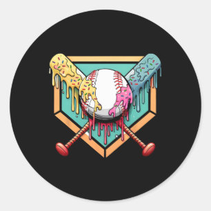 Bysebyll Drip Boys Home Plate Jeugdsport Respect Ronde Sticker