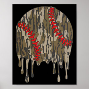 Bysebyll Drip Camo Jongens Sport Cool Game Day Poster