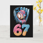 Bysebyll Drip Number 67 Player 67th Birthday Ice C Kaart (Gele Bloem)
