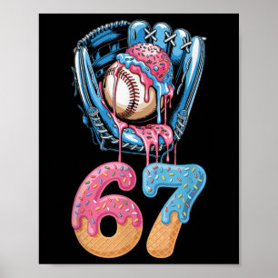 Bysebyll Drip Nummer 67 Speler 67e Verjaardag Ijs Poster