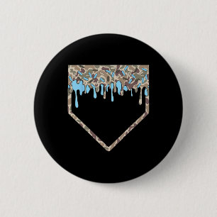 Bysebyll Drip-shirt voor jongens Camo Bysebyll Hom Ronde Button 5,7 Cm