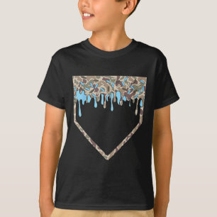 Bysebyll Drip-shirt voor jongens Camo Bysebyll Thu T-shirt