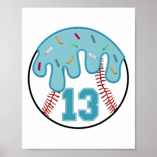 Bysebyll Dripping 13th Birthday 13 jaar oude jonge Poster