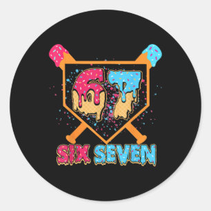 Bysebyll druppel nummer 67 speler of 67ste verjaar ronde sticker