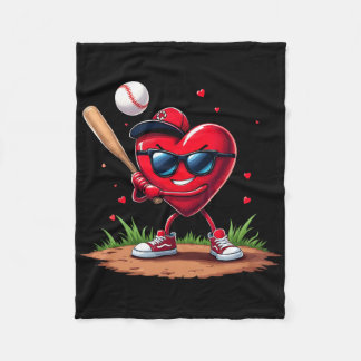 Bysebyll Heart Funny Valentine's Day Design Byseby Fleece Deken