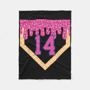 Bysebyll Home Plate Ijsdruppel 14e Verjaardag B Fleece Deken