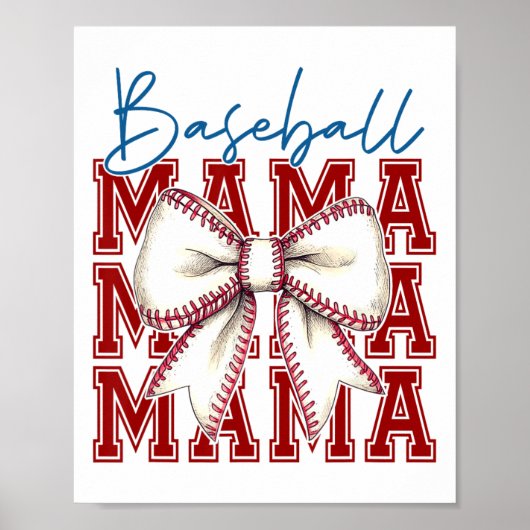 Bysebyll Mama Bow Graphic Uniek Ontwerp Poster (Voorkant)