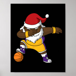 Bysketbyll Black Dabbing Santa Claus Afro-Amerika Poster