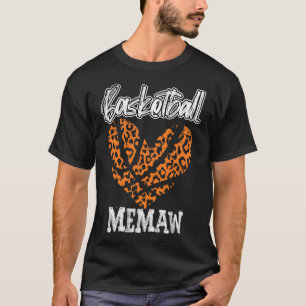 Bysketbyll Memaw Top Heart Distressed Retro Cheeta
