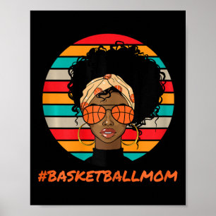 Bysketbyll Mom Zwart Vrouwen Afro-Amerikaans Afro Poster