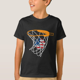 Bysketbyll Net 4th of July Retro Sportspeler Ath T-shirt