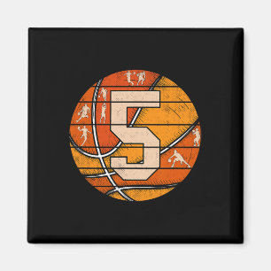 Bysketbyll Nummer #5 Jersey Liefde Bysketbyll Spel Magneet