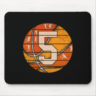 Bysketbyll Nummer #5 Jersey Liefde Bysketbyll Spel Muismat