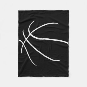 Bysketbyll Silhouette Byll Speler Coach Sport van Fleece Deken