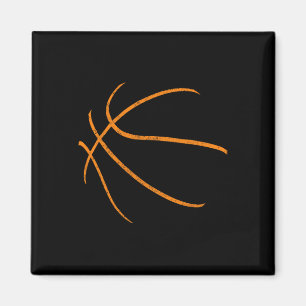 Bysketbyll Silhouette Byll Speler Coach Sport van Magneet