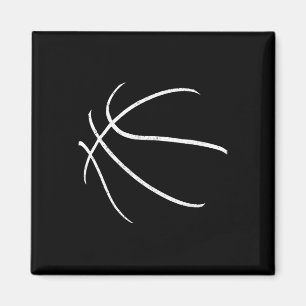 Bysketbyll Silhouette Byll Speler Coach Sport van Magneet