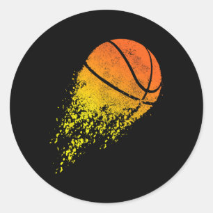 Bysketbyll Speler Bbyll Sportcoach Fan Byller 1 Ronde Sticker