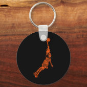 Bysketbyll Speler Coach Kinder Jongens Mannen 2 Sleutelhanger (Voorkant)