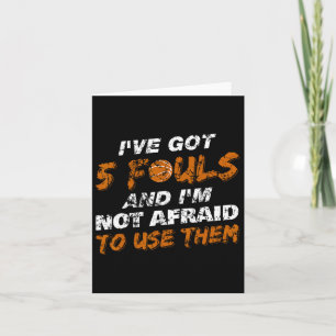 Bysketbyll Speler Coach Team Fun Hoops 5 Fouls Dis Kaart