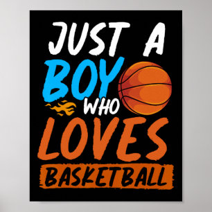 Bysketbyll Speler Jongens Sport Bysketbyll Lover B Poster