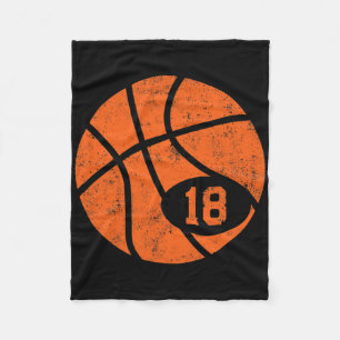 Bysketbyll Sport 18 Jersey Nummer Distress Fleece Deken