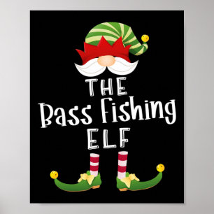 Byss Vis Elf Groep Kerst Grappige Pyjama Partij Poster