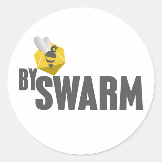 bySwarm stickers - wit (Voorkant)