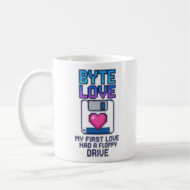 Byte Love: My first love had a floppy drive Koffiemok