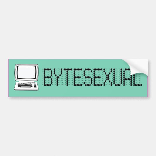 BYTESEXUEEL --.png Bumpersticker (Voorkant)