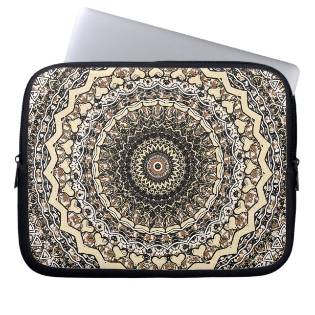 Bywent Love Mandala Kaleidoscope Pattern Laptop Sleeve (Voorkant)