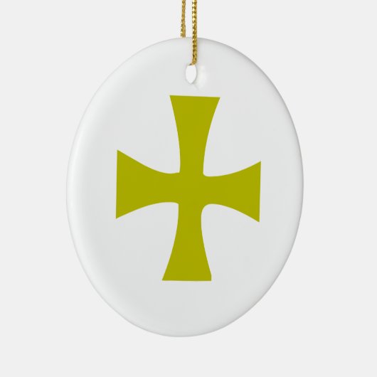 Byzantijns Kruis van Goud Keramisch Ornament (Rechts)