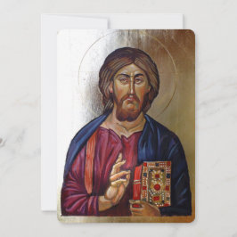 Byzantijns stijlpictogram van Christus-pantocrator Kaart