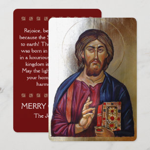 Byzantijns stijlpictogram van Christus-pantocrator Kaart