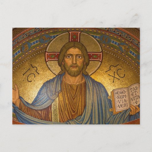 Byzantijnse Christ Jesus briefkaart (Voorkant)