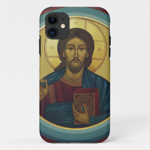 Byzantijnse Christus Pantocrator Ronde Mozaïek Kun iPhone 11 Hoesje