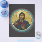 Byzantijnse Christus Pantocrator Ronde Mozaïek Kun Flyer (Enkel)