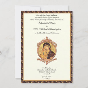 Byzantijnse katholieke maagd Mary Wedding Combo Kaart