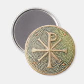 Byzantijnse kruissymbool metalen medallion history magneet (Voorkant / Achterkant)