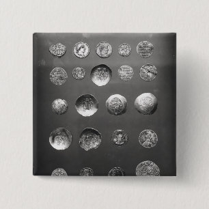 Byzantijnse, Romeinse en Sassaniaanse munten Vierkante Button 5,1 Cm