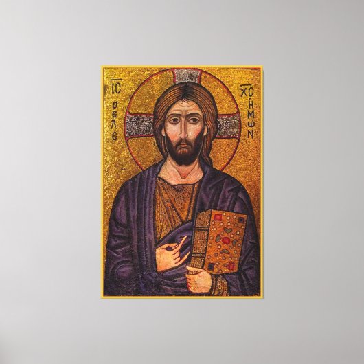 Byzantine Christus Pantokrator Canvas Afdruk (Voorkant)