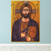 Byzantine Christus Pantokrator Canvas Afdruk (Insitu (Houten vloer))