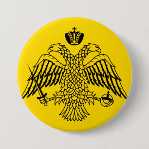 Byzantine Empire Flag Ronde Button 7,6 Cm