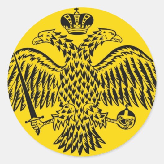 Byzantine Empire Flag Ronde Sticker (Voorkant)