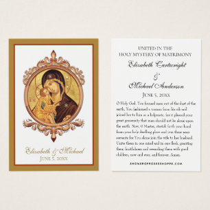 Byzantine Orthodox Eastern Rite Weddenschap Heilig Visitekaartje