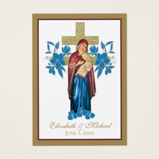 Byzantine Orthodox Eastern Rite Weddenschap Heilig Visitekaartje (Voorkant)
